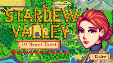STARDEW EVENT: Claire 10 Heart Event (Part 1) ️ .